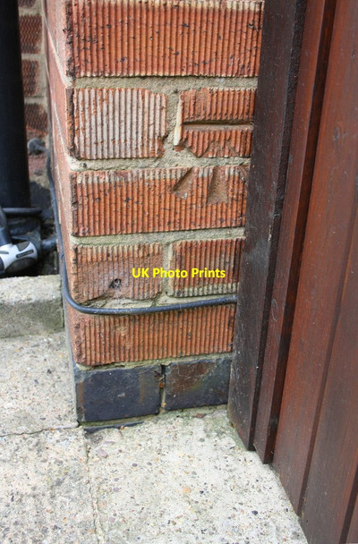 Photo 6"x4" Benchmark on #77 Hawton Road Newark-on-Trent c2016