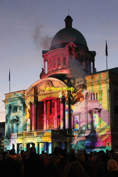 Photo 6"x4" Made in Hull lightshow Kingston upon Hull c2017