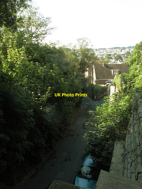 Photo 6"x4" Looking down on Strand Hill from the footpath Dawlish c2016