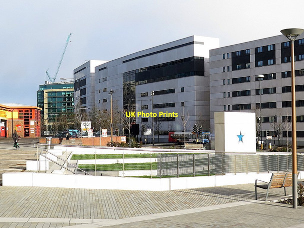 Photo 6"x4" Blue Star Square, Science Central, Newcastle Newcastle upon Tyne c2017