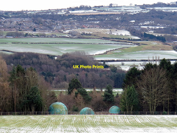 Photo 6"x4" Observatory domes above the Tyne Valley Houghton\/NZ1266 c2017