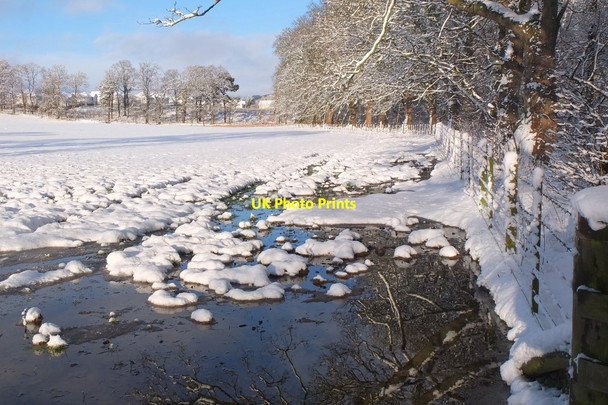Photo 6"x4" Snowy field near Bonnington Peebles\/NT2540 c2017