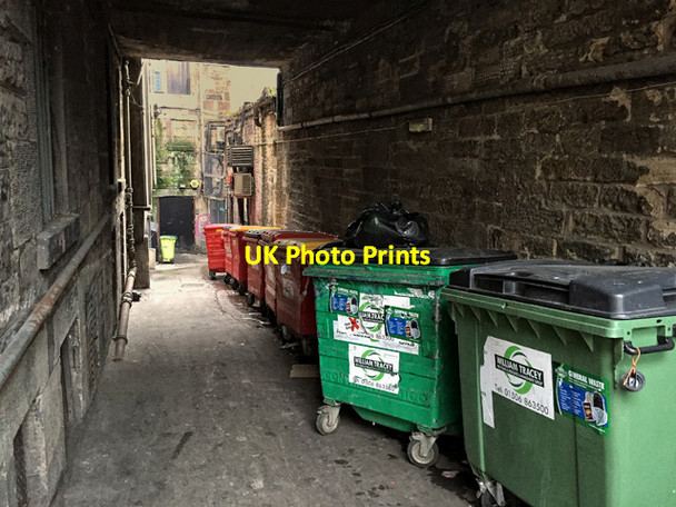Photo 6"x4" Bins on Rose Street South Lane Edinburgh c2017