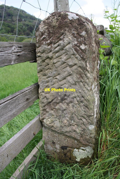 Photo 6"x4" Benchmark on gatepost beside A6108 at Thorpe Under Stone Clints\/NZ1000 c2016