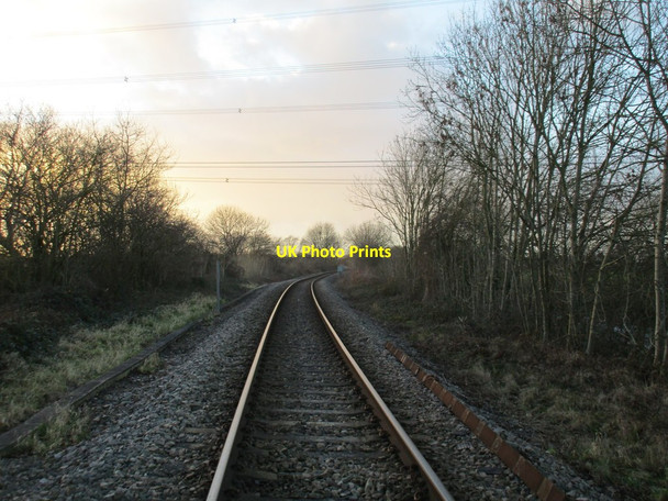 Photo 6"x4" The railway to Knottingley at Dorr Farm Level Crossing Gowdall c2017