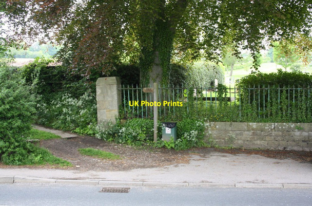 Photo 6"x4" Corner of cemetery at junction of A6108 and footpath Richmond\/NZ1701 c2016