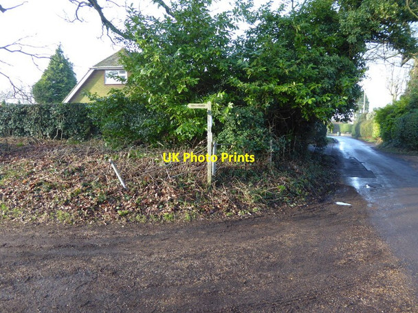 Photo 6"x4" Footpath junction with Furners Lane Henfield\/TQ2116 c2017