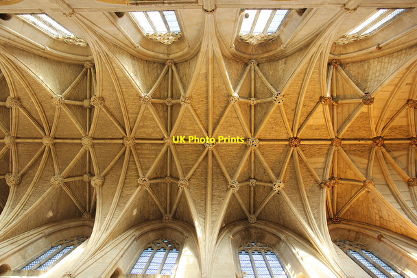 Photo 6"x4" Malmesbury Abbey nave vaulting Malmesbury c2017