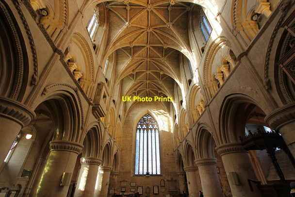 Photo 6"x4" Malmesbury Abbey nave Malmesbury c2017 P1