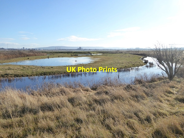 Photo 6"x4" Channel in a  corner of RSPB Saltholme Haverton Hill c2017