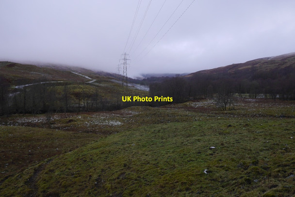 Photo 6"x4" Power line near Derrydarroch River Falloch\/NN3521 c2017