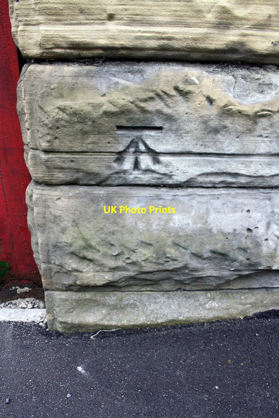 Photo 6"x4" Benchmark on Leeds MOT Centre, Buslingthorpe Lane Leeds\/SE3034 c2016