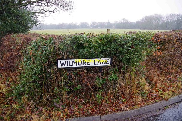 Photo 6"x4" Wilmore Lane road name sign, near Wythall, Worcs Silver Street\/SP0775 c2017