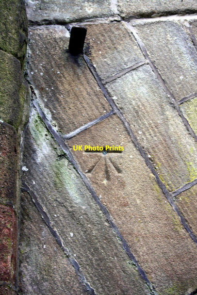Photo 6"x4" Benchmark on back of Mill Bridge Skipton c2016