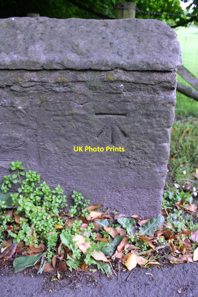 Photo 6"x4" Benchmark on Scotton Road bridge Hipswell c2016