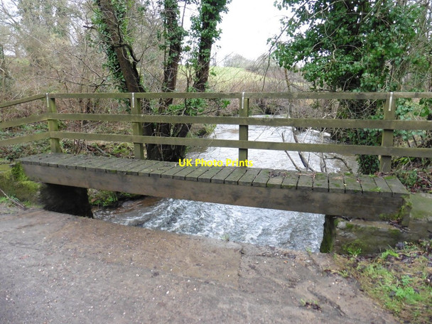 Photo 6"x4" Footbridge over Blackwater River Hawkchurch c2017