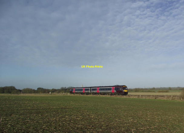 Photo 6"x4" Class 170 crosses fields en route to Leicester Kirby Bellars c2017