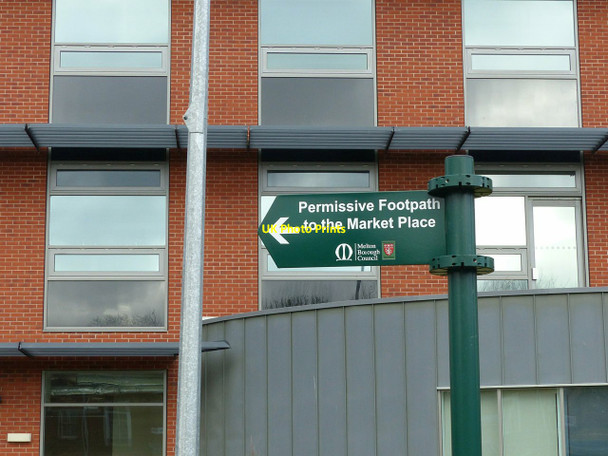 Photo 6"x4" Permissive footpath sign Melton Mowbray c2017