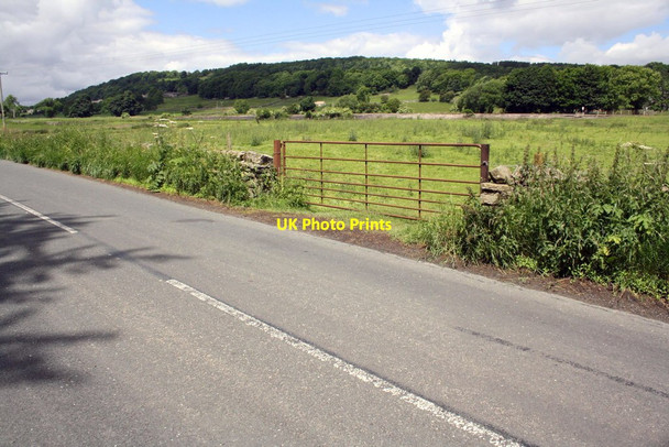 Photo 6"x4" View through field gateway towards Wensleydale Railway Preston-under-Scar c2016