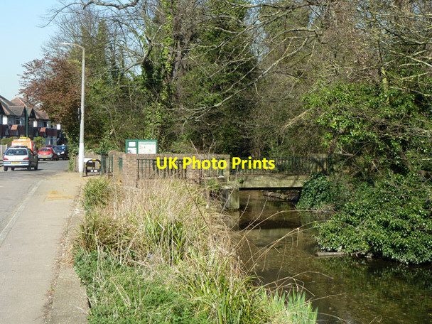 Photo 6"x4" Footbridge over River Wandle (Carshalton branch) Carshalton c2012