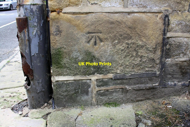 Photo 6"x4" Benchmark on #2 Barrows Lane Silsden c2016
