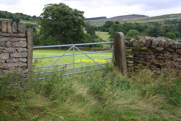 Photo 6"x4" Gateway to field from Hawber Lane north of Drabble House Farm Silsden c2016