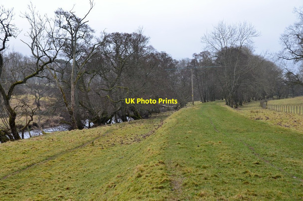 Photo 6"x4" Old railway embankment, Stobo Stobo c2017