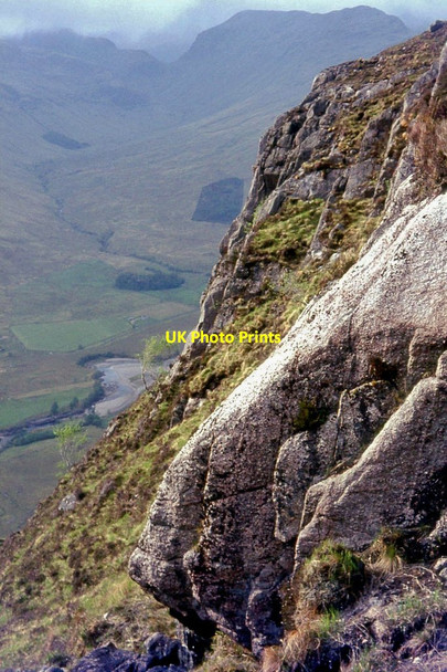 Photo 6"x4" Rock outcrop high above Glen Etive Beinn Chaorach\/NN1545 c1966