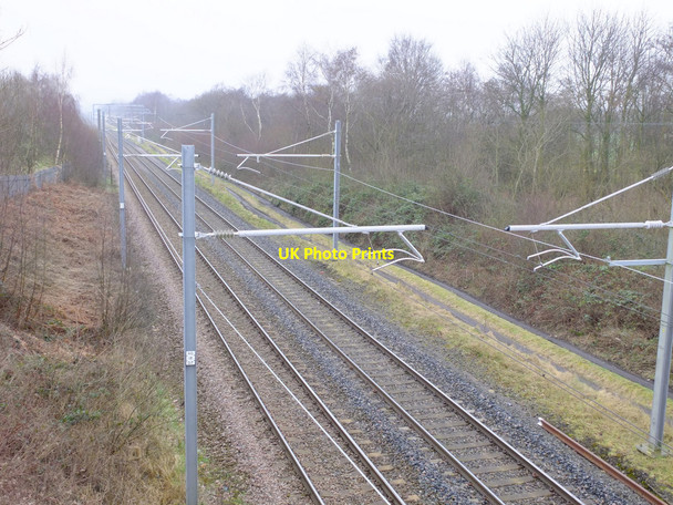 Photo 6"x4" Northeast from the Railway Bridge on Bryn Gates Lane Abram c2017
