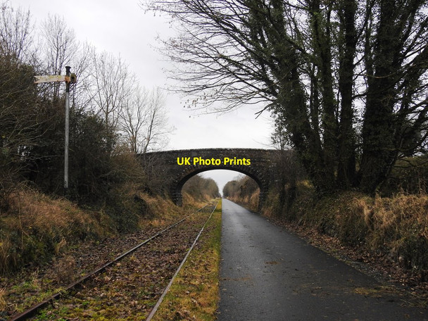 Photo 6"x4" Bridge & Disused Signal on the Athlone to Mullingar Cycleway Castletown Geoghegan c2016