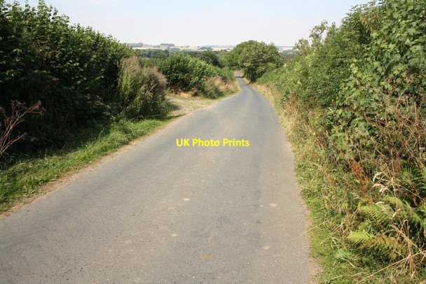 Photo 6"x4" Minor road heading for northern Colburn from Hipswell Brough With St Giles c2016