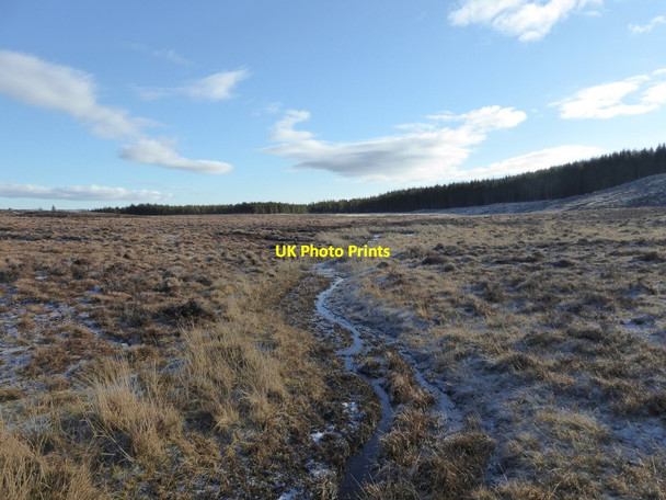 Photo 6"x4" Moorland stream, Gledfield Estate Dounie\/NH5690 c2017