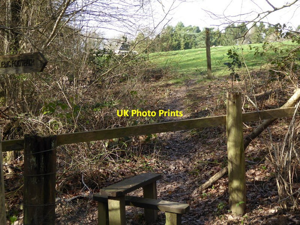 Photo 6"x4" Footpath crosses stile going towards house Ansty\/TQ2923 c2017