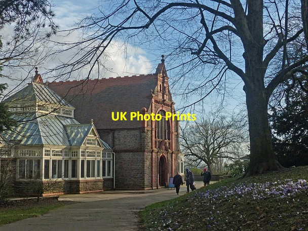 Photo 6"x4" The pavilion and crocuses, Belle Vue Park, Newport Newport\/Casnewydd c2017
