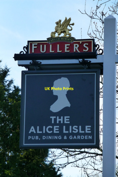 Photo 6"x4" The sign of The Alice Lisle Mockbeggar\/SU1609 c2017