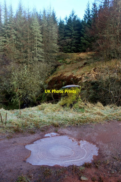 Photo 6"x4" Icy puddle by the Kilail Burn Bealach Maim c2017