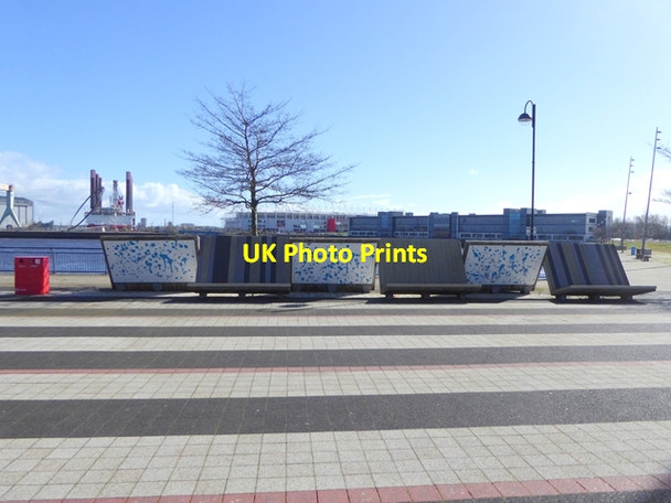 Photo 6"x4" Benches by Middlesbrough Dock Middlesbrough c2017