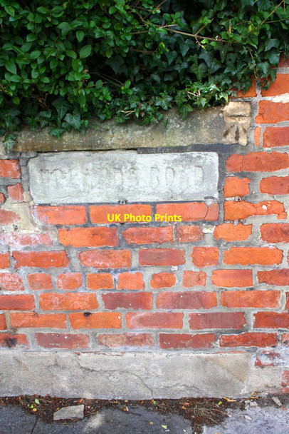 Photo 6"x4" Benchmark on Uplands Road wall Darlington c2016