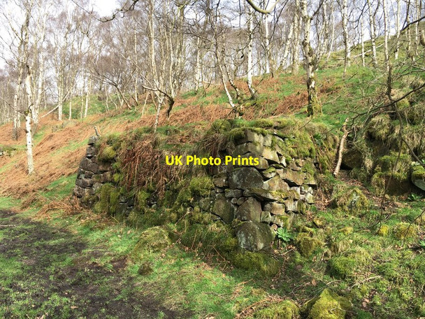 Photo 6"x4" Former loading platform in Bole Hill Quarry Upper Padley c2017