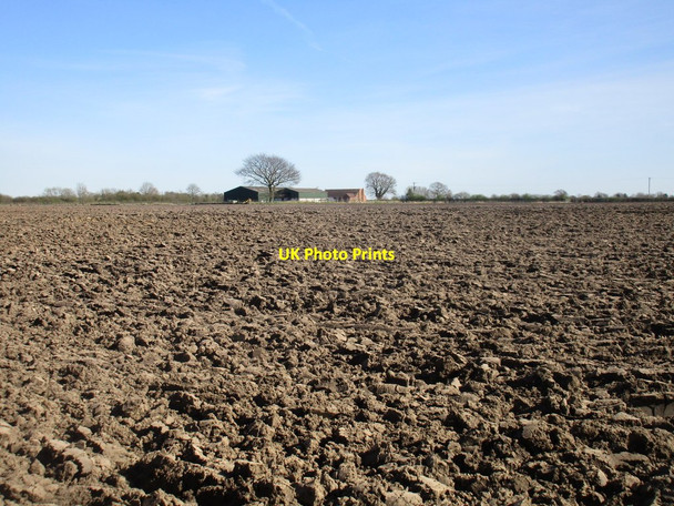 Photo 6"x4" Ploughed field and Mill Ruddings East Cottingwith c2017