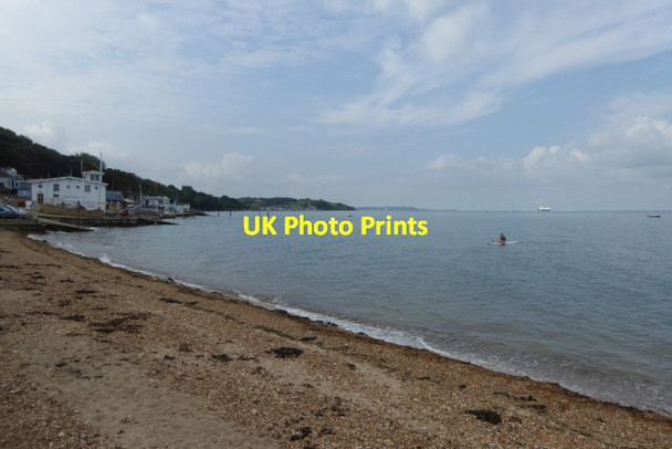 Photo 6"x4" Beach at Gurnard Cowes c2016