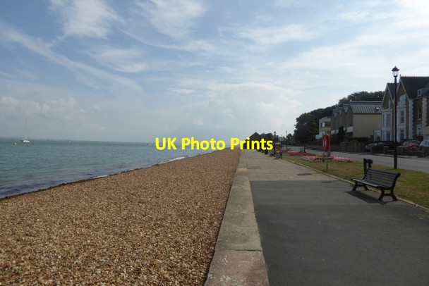 Photo 6"x4" Footpath along Queen's Road Cowes c2016