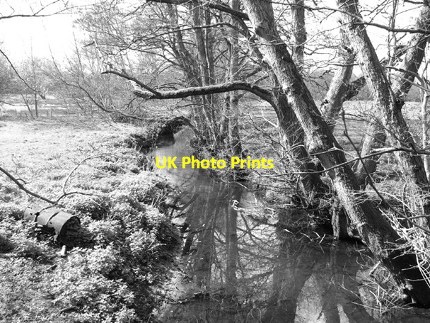 Photo 6"x4" Stream traversing pastures south of Cubitt's Hill Wood Stratton St Michael c2017
