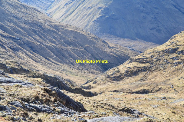 Photo 6"x4" Shadows on the hillside, Allt Grannda Allt Grannda\/NH0216 c2017