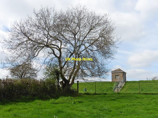Photo 6"x4" Reservoir on Cheriton Hill Higher Cheriton c2017