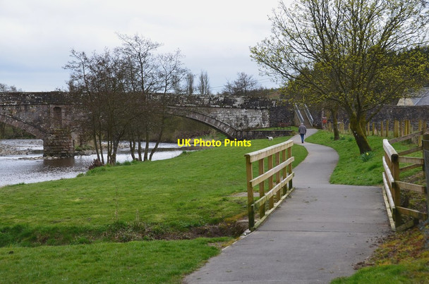 Photo 6"x4" Riverside path, Newcastleton Newcastleton or Copshaw Holm c2017