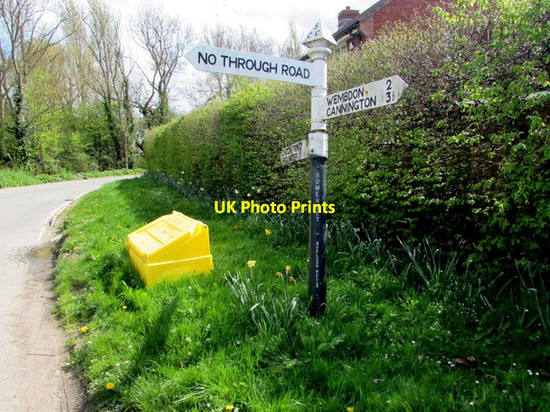 Photo 6"x4" Signpost opposite Straight Drove, Chilton Trinity Bridgwater c2017