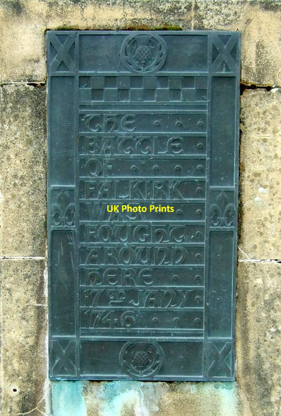 Photo 6"x4" Plaque on the Monument to the Battle of Falkirk Falkirk c2017