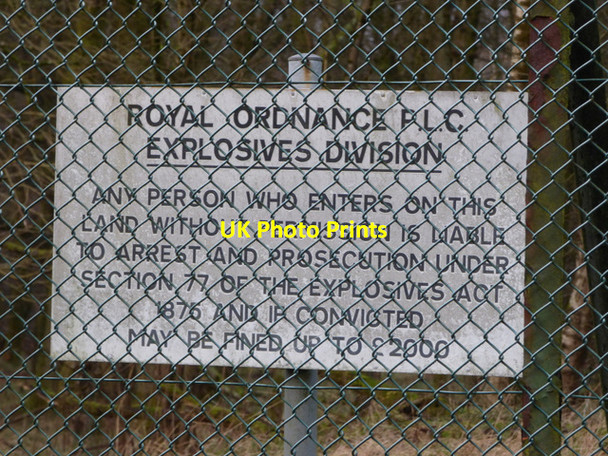 Photo 6"x4" Warning notice at former ROF Freeland\/NS4669 c2015