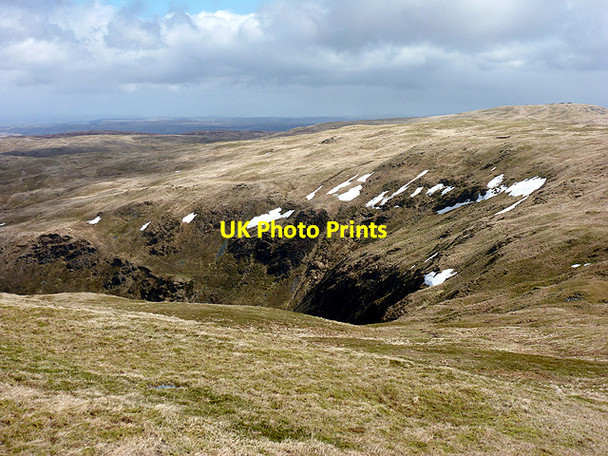 Photo 6"x4" Residual snow on Graig Las Llyn Llygad Rheidol c2013